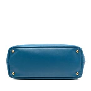 Prada Blue Large Saffiano Lux Galleria Double Zip Tote 3