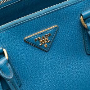 Prada Blue Large Saffiano Lux Galleria Double Zip Tote 5