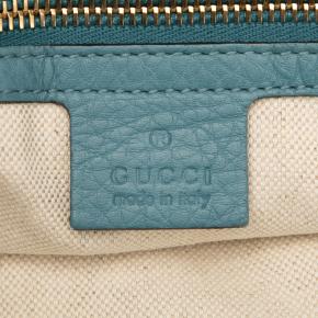 Gucci Blue Medium Calfskin Bamboo Shopper Satchel 5