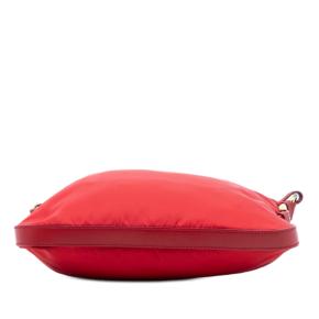 Prada Red Saffiano Trimmed Tessuto Zip Top Crossbody 3