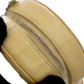 CC Yellow Quilted Caviar Round Clutch With Chain 11