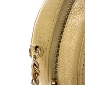 CC Yellow Quilted Caviar Round Clutch With Chain 12