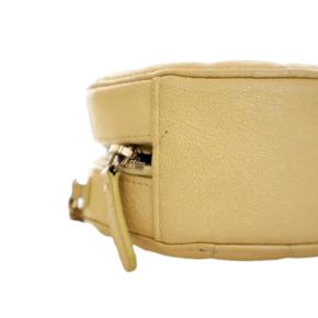 CC Yellow Quilted Caviar Round Clutch With Chain 14