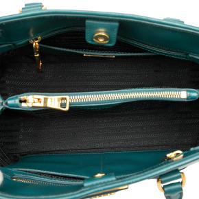 Prada Blue Medium Saffiano Lux Open Promenade Satchel 4