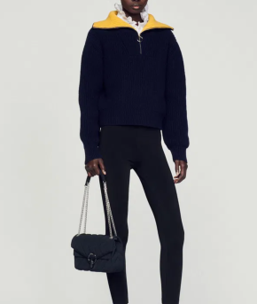 Sandro Paris Quilted Leather Yza Shoulder Bag 5