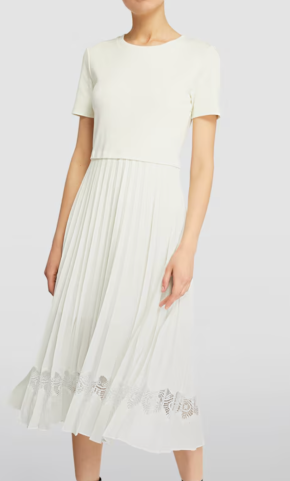 Claudie Pierlot Lace-Trim Pleated Dress 2