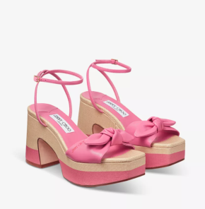 Jimmy Choo Ricia 95 Leather Platform Sandals 5