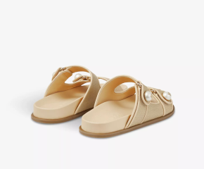 Jimmy Choo Fayence Pearl-Embellished Woven Sandals 2