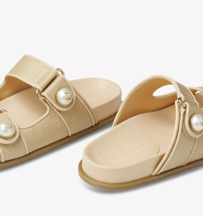 Jimmy Choo Fayence Pearl-Embellished Woven Sandals 3