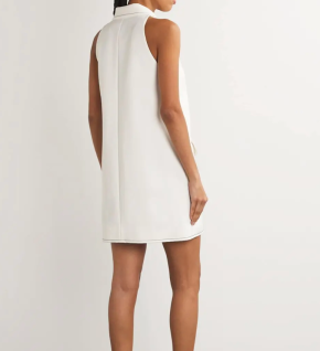 Sandro Topstitched Mini Shirt Dress 4