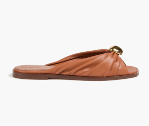 Zimmermann Brown Leather Gleam Slides 2