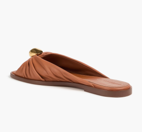 Zimmermann Brown Leather Gleam Slides 5