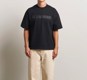 Jil Sander Round Collar Tonal Logo T-Shirt 2
