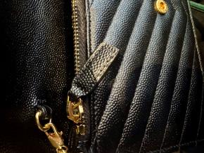 Saint Laurent Black Leather Cassandra Bag 6