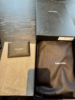 Saint Laurent Black Leather Cassandra Bag 7