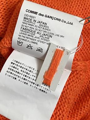 Comme Des Garçons Orange 'Jingle flowers' v-neck jumper 4