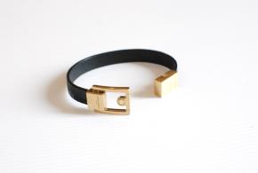 Saint Laurent Black Leather Bracelet 6