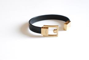 Saint Laurent Black Leather Bracelet 5