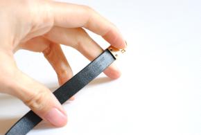 Saint Laurent Black Leather Bracelet 7