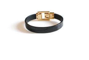 Saint Laurent Black Leather Bracelet 8