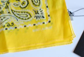 Saint Laurent Yellow Cotton Bandana Scarf 6