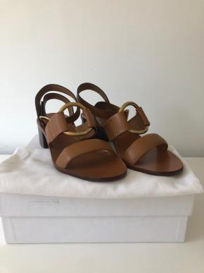 Chloe Tan Leather Sandals 5