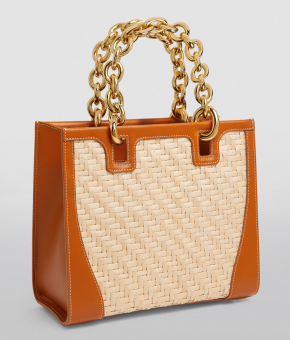 Rodo Beverly Wicker Tote Bag 4