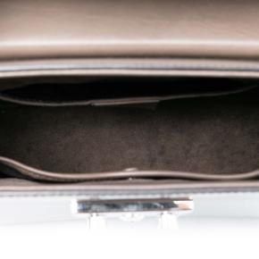 Gucci Grey Mini Polished Leather Bamboo Lady Lock Top Handle Bag 4