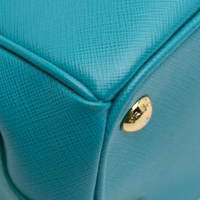 Prada Blue Mini Saffiano Lux Galleria Double Zip 11