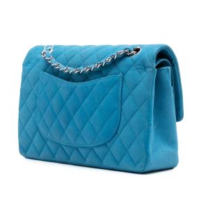 Chanel Blue Medium Classic Caviar Double Flap 2