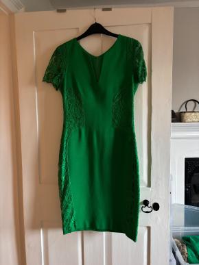 Pucci Emerald Green Lace Trim Dress 2