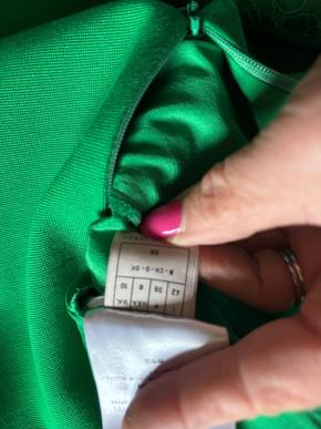 Pucci Emerald Green Lace Trim Dress 6