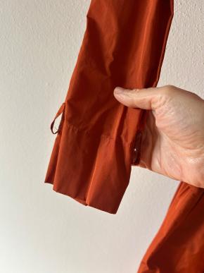 MaxMara Dark Orange Light Taffeta Trench dress 13