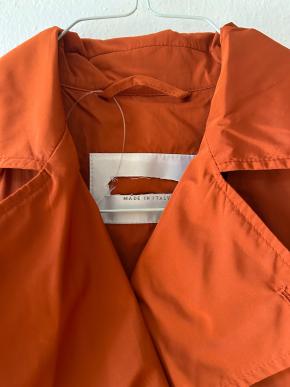 MaxMara Dark Orange Light Taffeta Trench dress 7