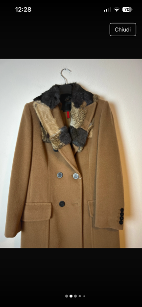 MaxMara Rabbit Collar Camel Coat 2