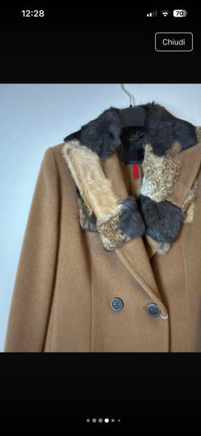 MaxMara Rabbit Collar Camel Coat 4