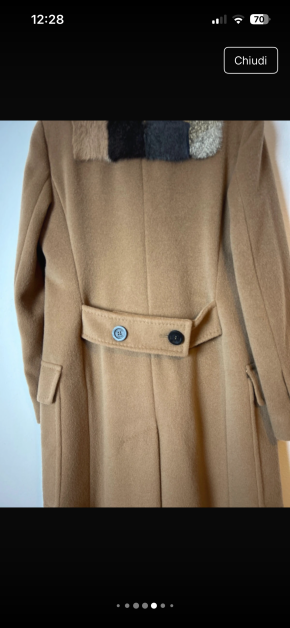 MaxMara Rabbit Collar Camel Coat 7