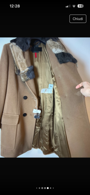 MaxMara Rabbit Collar Camel Coat 11