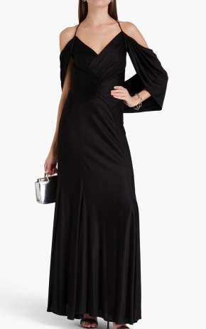 Huishan Zhang Bernice Draped Satin-Jersey Gown 5