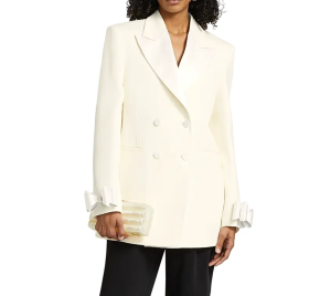 Mach & Mach  Crystalized Bow Cuff Blazer Minidress 3