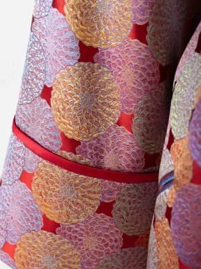 Daniel Hanson Red Dahlia Silk Jacquard 2