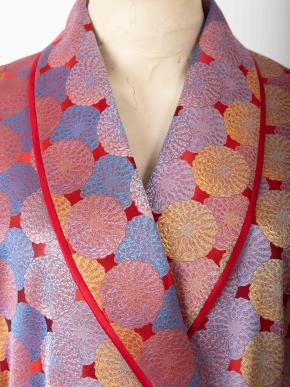 Daniel Hanson Red Dahlia Silk Jacquard Robe 4