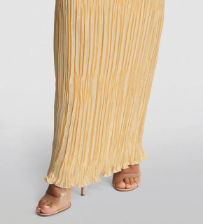 Andrew Gn  Silk-Blend Puff-Sleeve Belted Gown 5