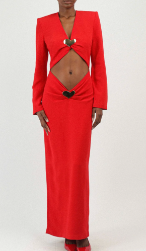 Rowen Rose Lovers Maxi Dress with Heart Jewel Details 5