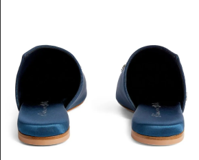 Olivia Von Halle  Satin Embellished Contessa Slippers 6