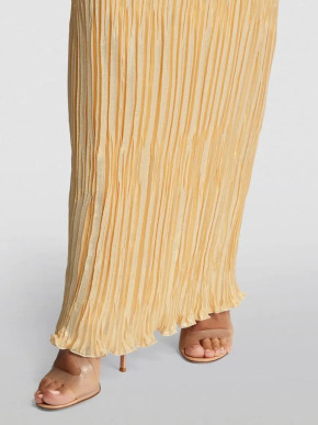 Andrew Gn Silk-Blend Puff-Sleeve Belted Gown 2