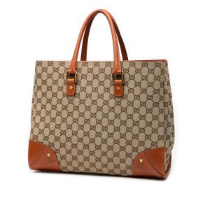Gucci Tan GG Canvas Nailhead Bag 2