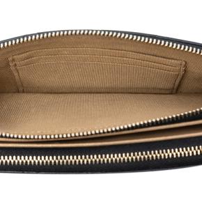 Chanel Black Quilted Goatskin Chic Pearls Double Zip Clutch With Chain 4