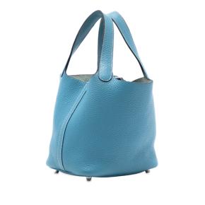 Hermes Blue Jean Clemence Picotin Lock 18 2