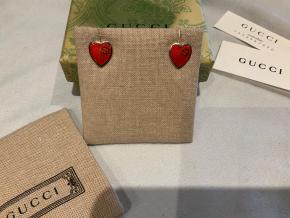 Gucci Red Enamel Heart Studs 5